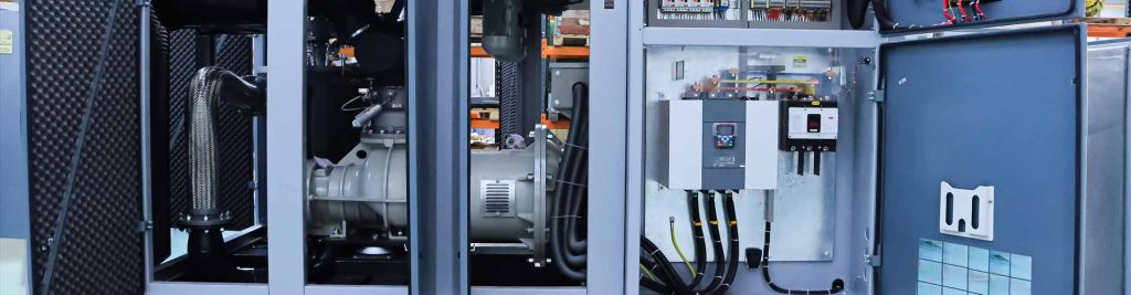 Checking for oil-filled screw compressor defects